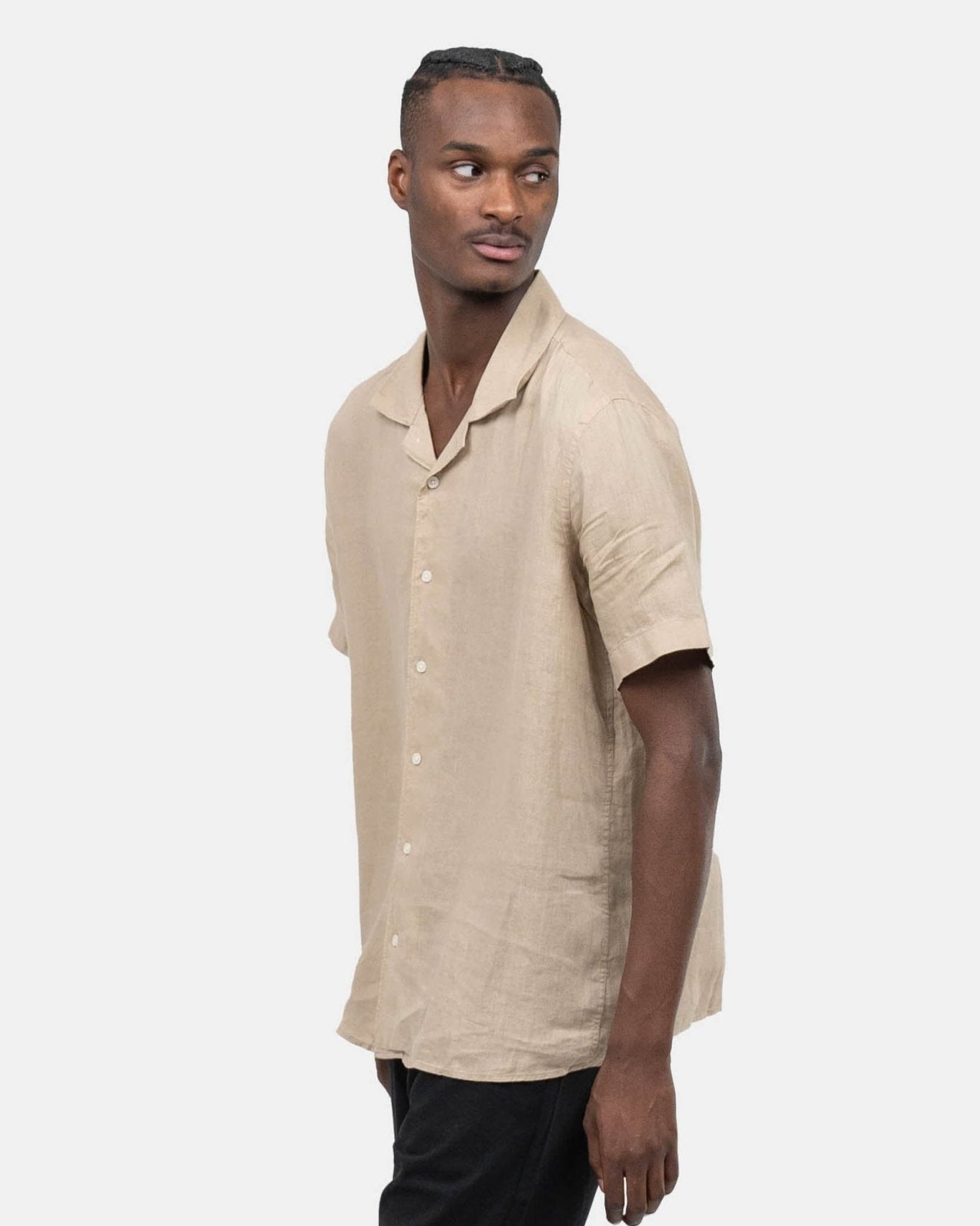 Kortærmet Hørskjorte Mokka | Skagen - clothing.dk